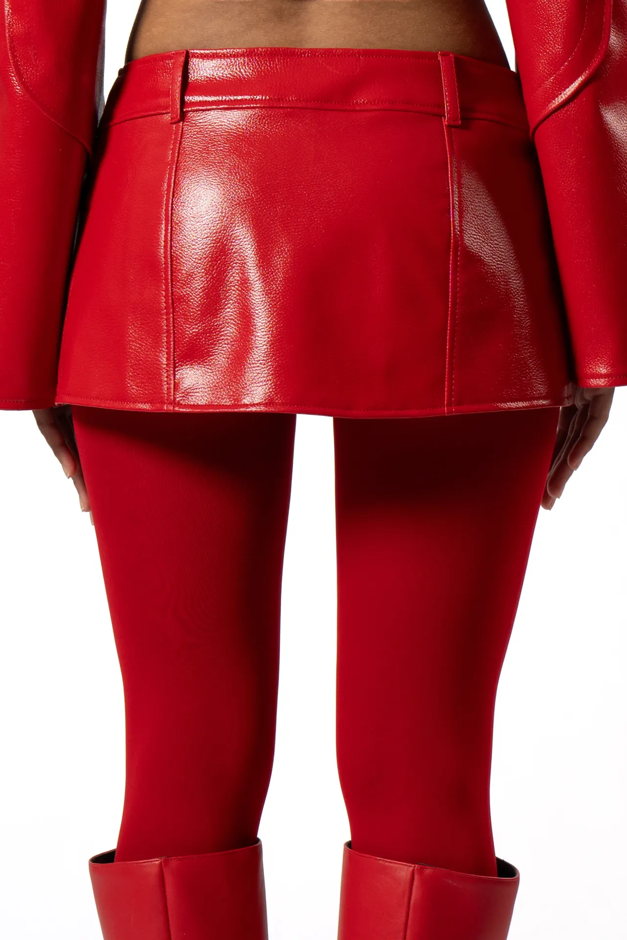 Apex Enzo – Low Waist Kunstleder Minirock