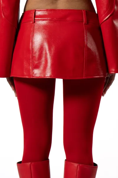 Apex Enzo – Low Waist Kunstleder Minirock