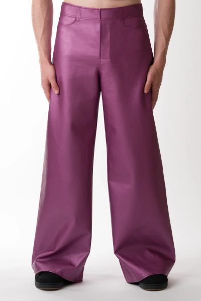 Rush EB110 – Wide Leg Metallic Kunstlederhose, Vorderansicht