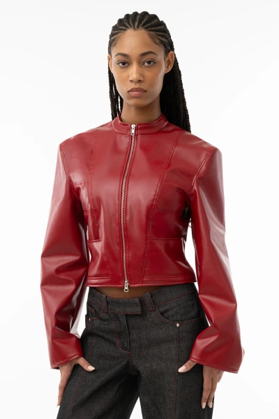 Chorus Blaze – Cropped Kunstlederjacke