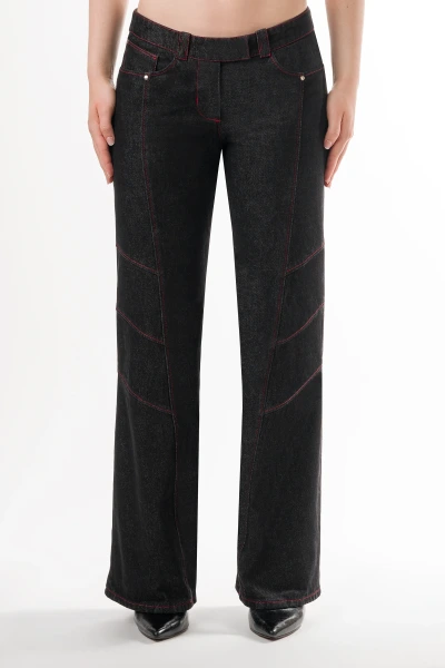 Echo Blaze – Low Waist Bootcut Jeans mit Kontrastnähten, Vorderansicht