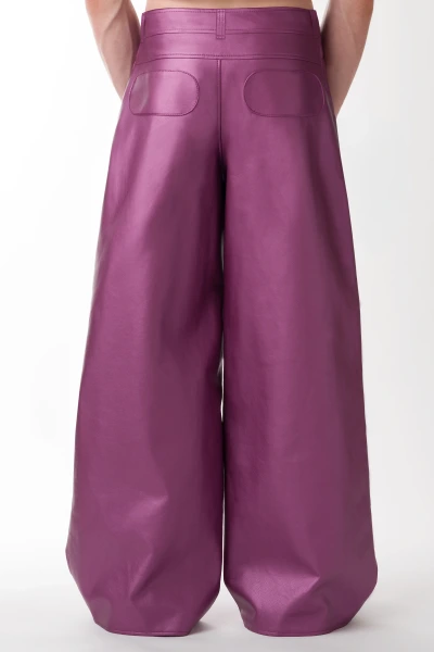 Rush EB110 – Wide Leg Metallic Kunstlederhose, Rückansicht