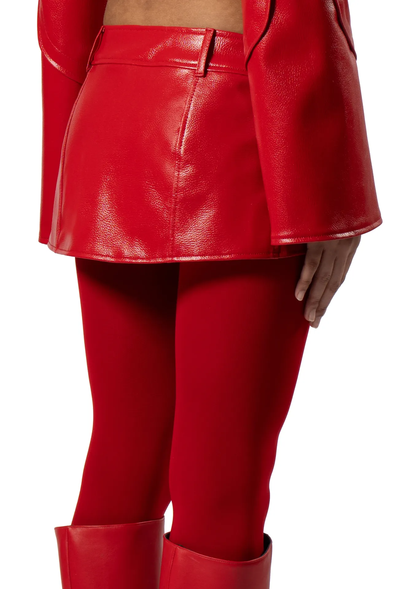Apex Enzo – Low Waist Kunstleder Minirock
