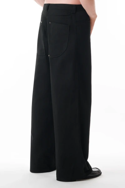 Rebel Carrera – Wide Leg Baumwollhose mit Nietendetail, Rückansicht