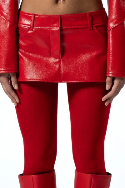 Apex Enzo – Low Waist Kunstleder Minirock