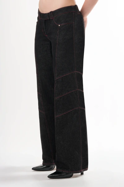 Echo Blaze – Low Waist Bootcut Jeans mit Kontrastnähten, Seitenansicht